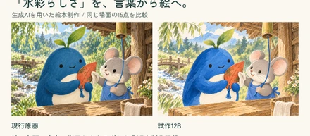 「水彩らしく」だけでは変わらなかった。AIを使った絵本制作、15点の比較記録