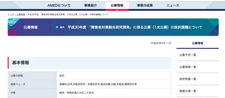 名古屋大学と共に応募した研究が、AMED（医薬品や医療機器の開発等を支援する内閣府所管の組織）に採択されました