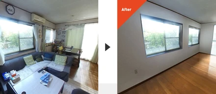 VRホームステージングに画像処理技術による家具消しサービスを開始しました！