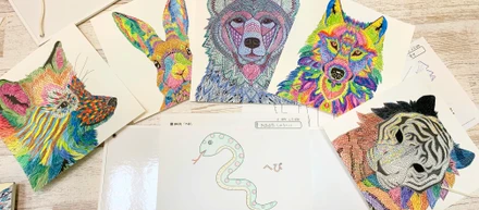 3月いきもの部活動レポート：）今回「塗り絵」を行いました！