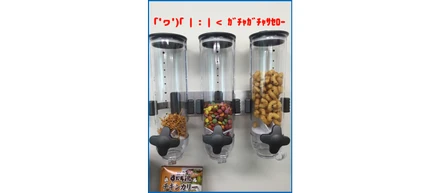 お菓子のガチャガチャを設置した系弊社
