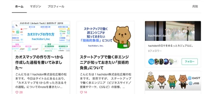 hachidori noteでも情報を更新しています。