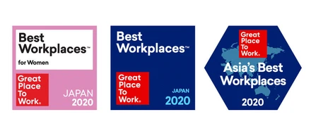 2020年版GPTW「働きがいのある会社」の3つのランキングに入賞　女性版で初の3位、総合では過去最高の4位、アジア地域版でも初選出されました！