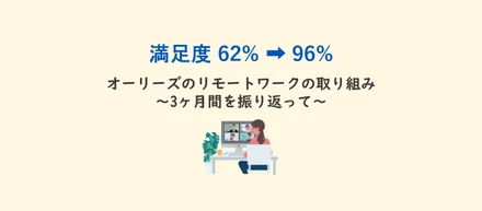 【満足度62%→96%】オーリーズのリモートワークの取り組み ～3ヶ月間の取り組みを振り返って～