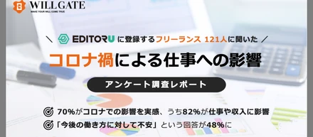 【レポート】フリーランスへコロナ禍による仕事への影響に関するアンケート調査を実施
