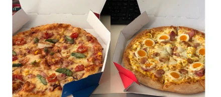 他の学生インターンと！🍕