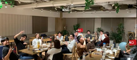 会社のカフェで飲む酒が旨い