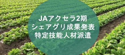 JAアクセラレータープログラムを通じて感じたシェアグリの成長と課題！！
