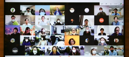 オンライン入社式。ディーゼロへ来てくれてありがと～。