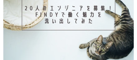 20人のエンジニアを募集！Findyで働く魅力を洗い出してみた＆Findy入社1年エントリ