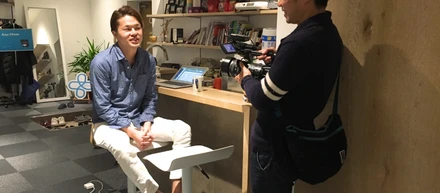 テレビの密着取材を受けています