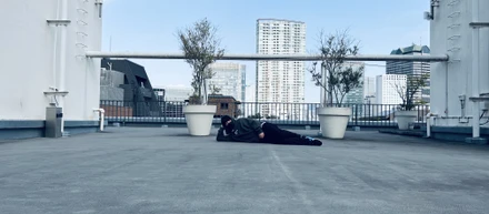 屋上で休憩するよ！