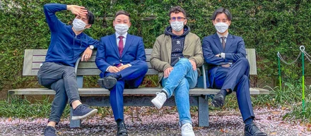 桜舞い散るミッドタウンガーデンで契を交わした四人の男たち新たな伝説がここから始まる