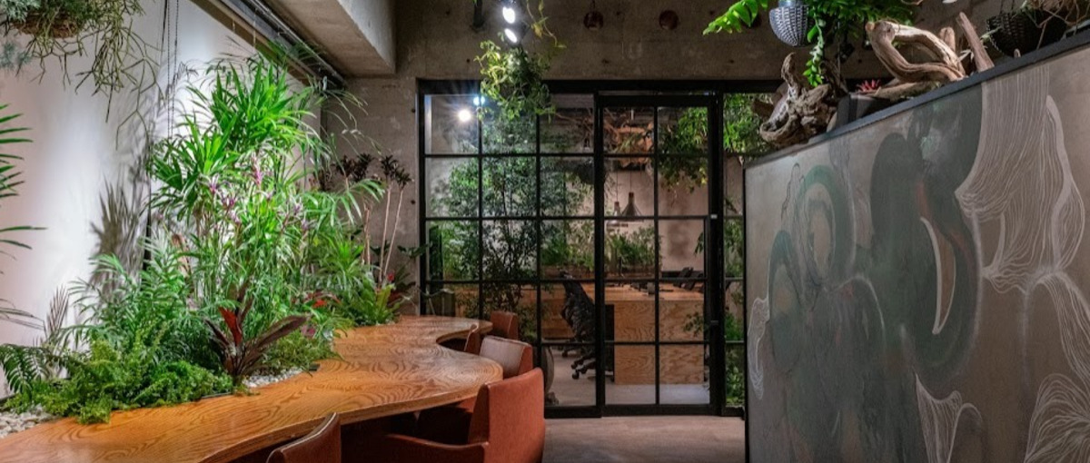 緑でオフィスが変わる。レンタルグリーンのクオリティとデザイン性を訴求。