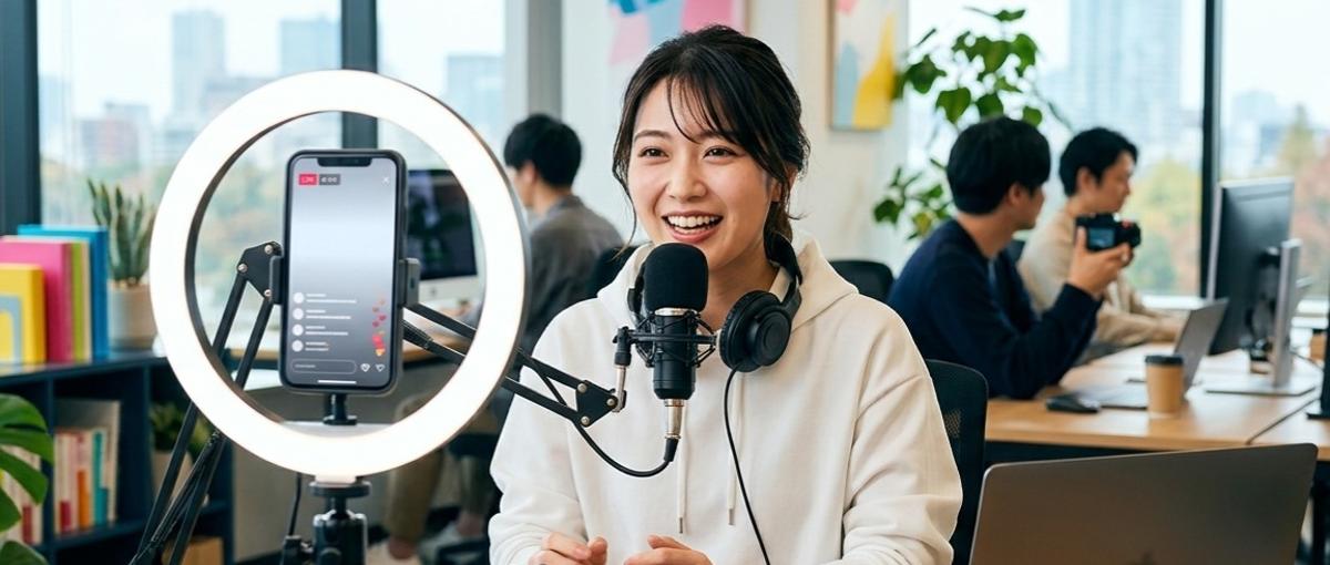 今話題のTikTokライブ配信者募集！美容系～日用品まで配信をお願いします