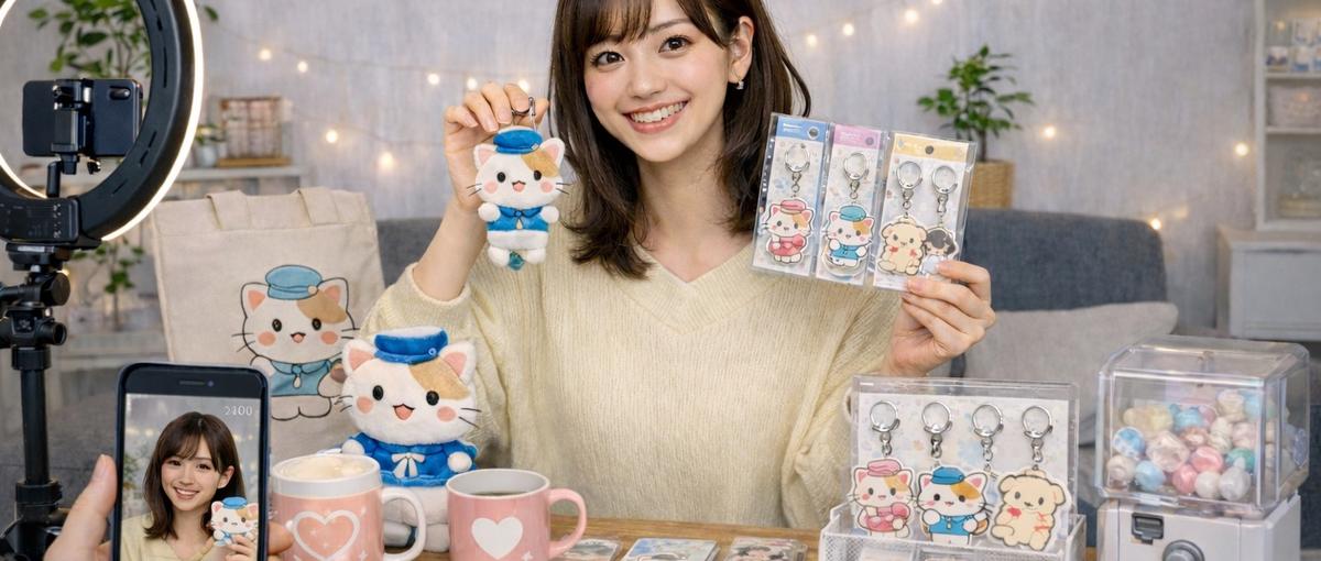 動画、ライブ配信で大人気コンテンツのグッズを販売する演者、ディレクター募集