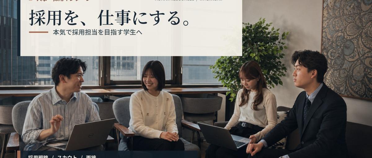 面接～内定まで、就活の全部教えます！人事採用インターン大募集