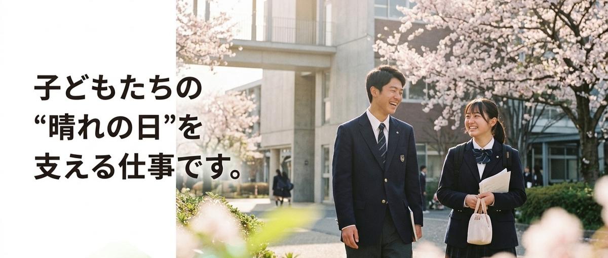 子どもたちの"晴れの日"を支える仕事です