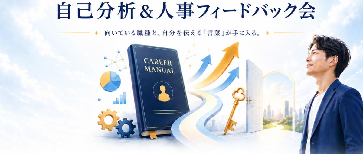あなたの最強のトリセツと適職を導く！自己分析＆人事フィードバック会