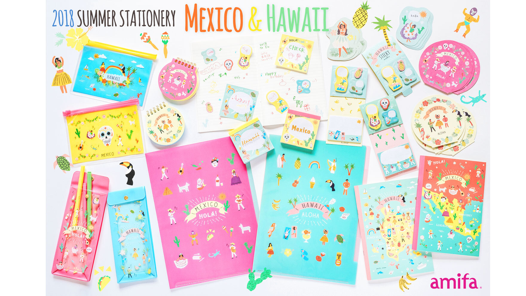 2018 Summer Stationery " Mexico & Hawaii" by 株式会社 アミファ