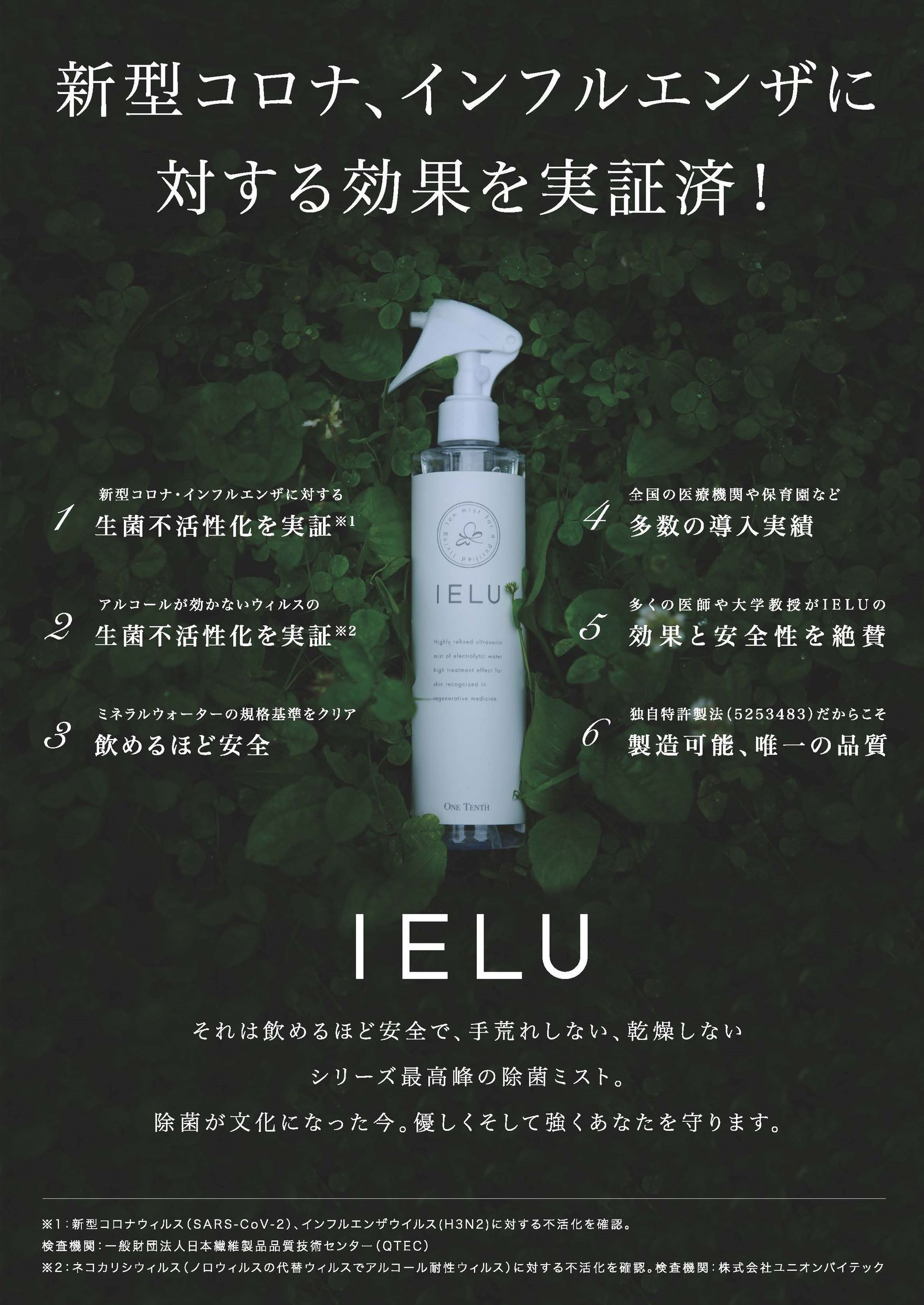 除菌 イオンミスト 5本 IELU 高機能 高級 抜群の除菌力 飲めるほど安全 除菌 イオンミスト 5本 IELU 高機能 高級 抜群の除菌力 飲める