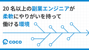 20 名以上の副業エンジニアが柔軟にやりがいを持って働ける環境
